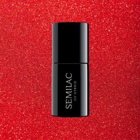 Semilac 346 Chic Red Glitter 7ml